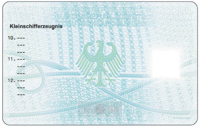 Anlage 27 Anlagen BinSchPersV - Rückseite Kleinschifferzeugnis Anlage 27 Anlagen BinSchPersV - Rückseite Kleinschifferzeugnis