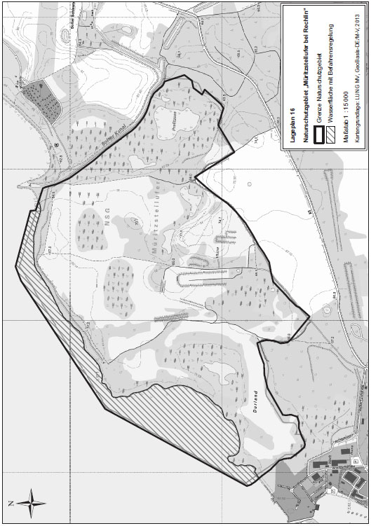 Lageplan 16 NSGBefV - Naturschutzgebiet Müritzsteilufer bei Rechlin