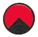 ein roter Kreis mit einem schwarzen Dreieck mit der Spitze nach oben am unteren Rand