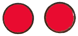 zwei rote Kreise nebeneinander
