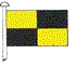 Flagge in den Farben gelb und schwarz