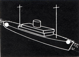 Sichtzeichen 11 - Festgemachte Fahrzeuge, schwimmende Anlagen (§ 2 Absatz 1 Nummer 5) und außergewöhnliche Schwimmkörper (§ 2 Absatz 1 Nummer 6)