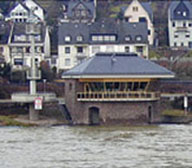 Revierzentrale Oberwesel bei Hochwasser