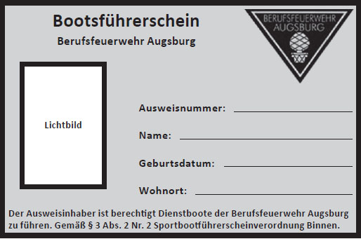 Amtlicher Berechtigungsschein der Stadt Augsburg (Vorderseite) Amtlicher Berechtigungsschein der Stadt Augsburg (Vorderseite)