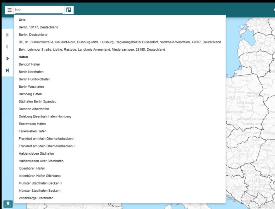 Detailansicht Karte Ortssuche Detailansicht Karte Ortssuche