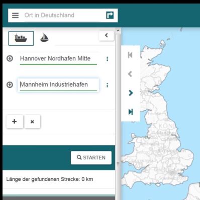 Detailansicht Karte Streckensuche Detailansicht Karte Streckensuche